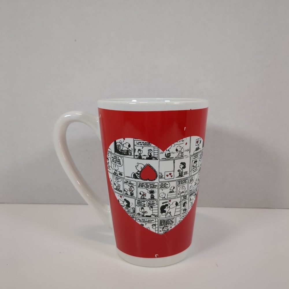 Peanuts Snoopy Valentine's coffee mug red/white